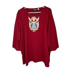 Bob Mackie NWT Women's Wearable Art Cathedral Angel Rhinestone Shirt 2X